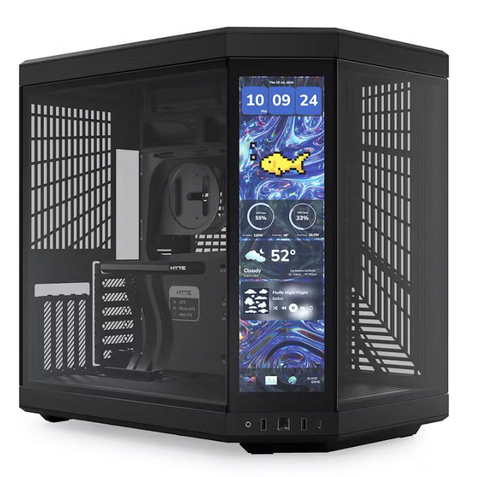 Vỏ case Hyte Y70 Touch Infinity Pitch Black – Dual Chamber ATX