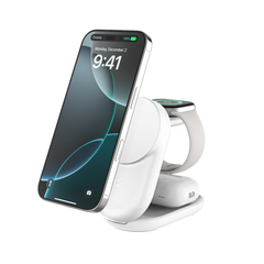  Sạc Belkin 3-in-1 Qi2 25W Gập Gọn | Chính Hãng MagSafe Round Form 