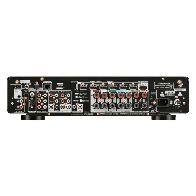 Ảnh minh họa Amply Marantz CINEMA 70s Series 2, 7.2 kênh, Công suất 50W/ kênh (8Ohms), Bluetooth, HDMI, Optical 3