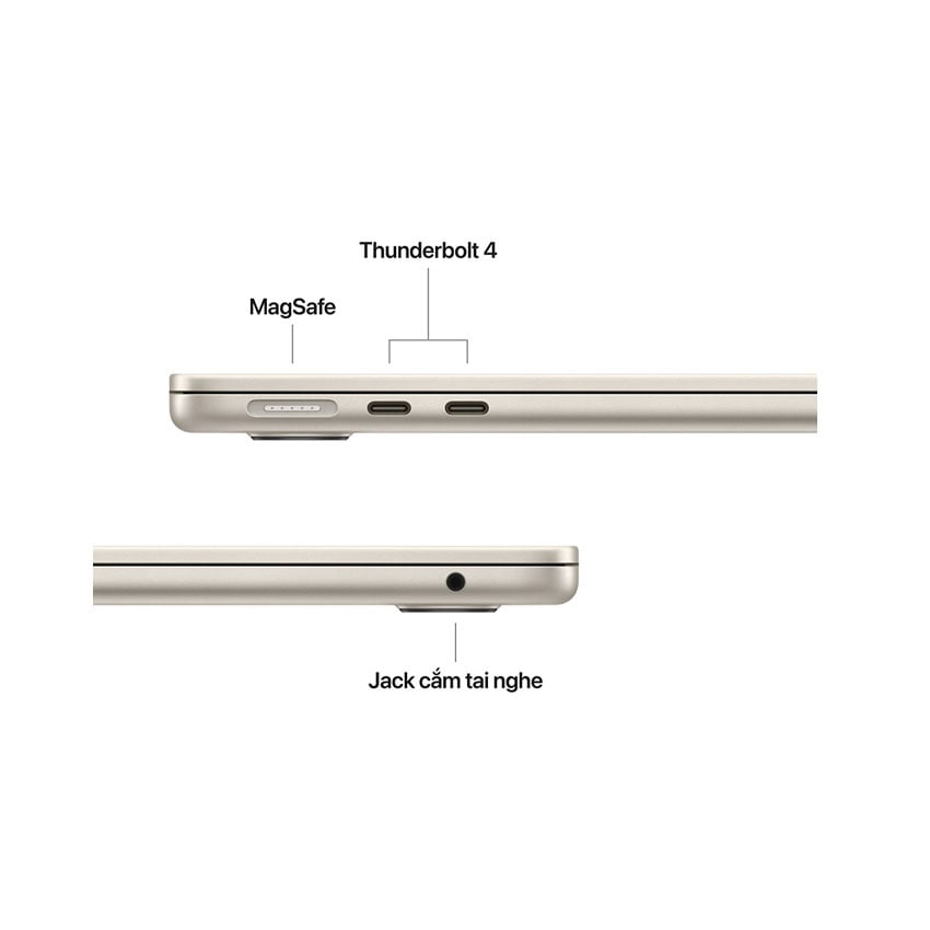 Ảnh minh họa Laptop Apple Macbook Air M5 MDHA4SA/A (Apple M5/10 core CPU/8 core GPU/16GB RAM/512GB SSD/13.6 inch/Mac OS/Starlight) 1