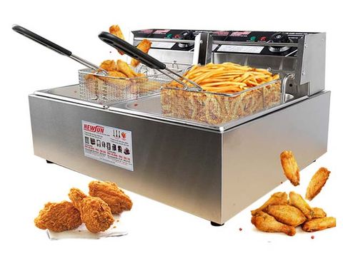 Bếp chiên nhúng đôi inox Newsun EF-82
