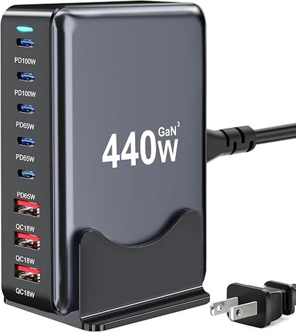 Trạm Sạc USB-C 440W GaN III Đa Cổng PD 100W