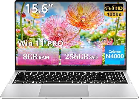 Laptop KUMNOSAL 15.6 Inch Celeron N4000 RAM 8GB SSD 256GB