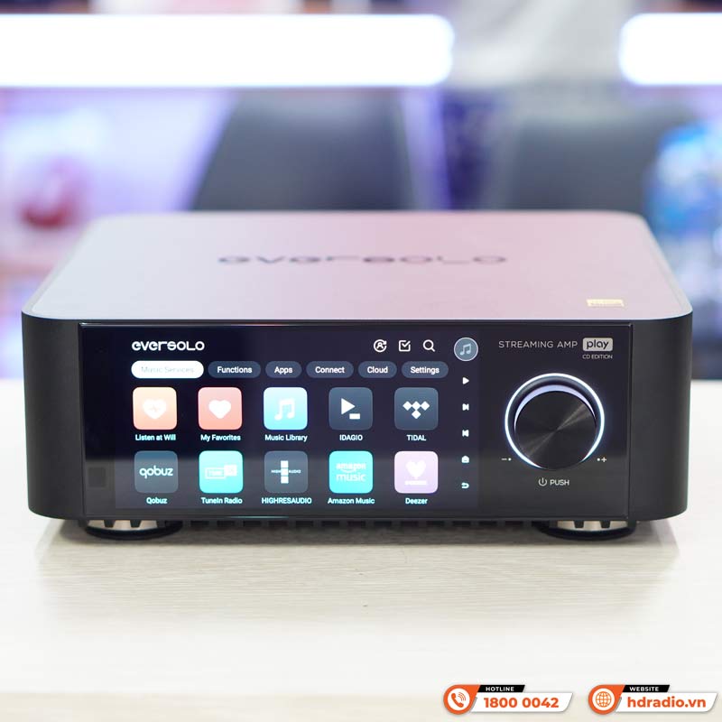 Ảnh minh họa Amply Eversolo Play CD Edition, 2 kênh, 60W ở 8ohm và 110W ở 4ohm, Music Streamer, DAC, Bluetooth 5.3, HDMI ARC, Optical, Coaxial 2