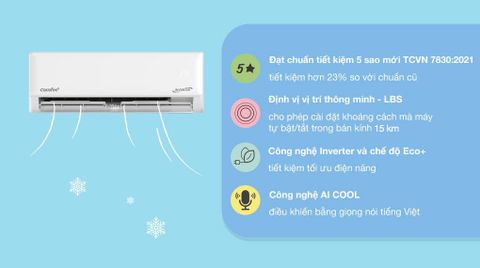 Máy lạnh Comfee Inverter 1.5 HP CFS-13VGEF