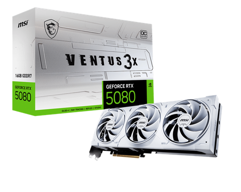 Card màn hình MSI GeForce RTX 5080 16G VENTUS 3X OC White