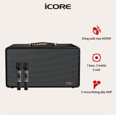  Loa Karaoke Xách Tay iCore S9 - Âm Trầm Uy Lực, 2 Micro 