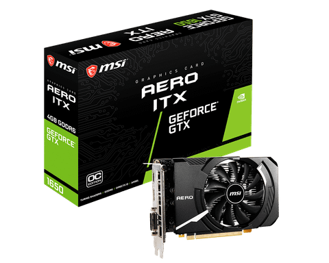 Card màn hình MSI GeForce GTX 1650 D6 Aero ITX 4G OC