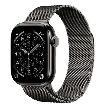 Apple Watch Series 11 46 mm Titan Đen – Viền & dây thép tối màu cao cấp
