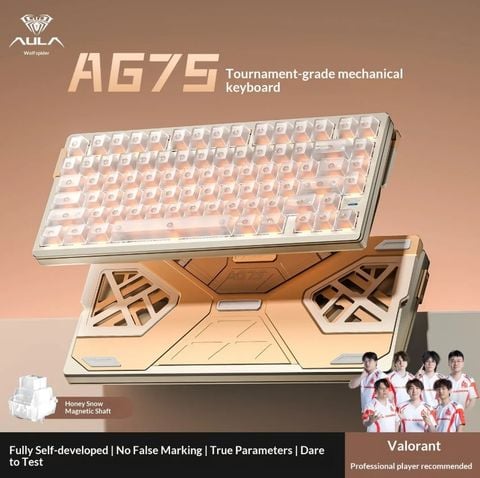 Bàn phím cơ AULA AG75 switch từ tính, kết nối có dây