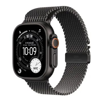 Apple Watch Ultra 3 49mm 5G viền titan dây thép đen – mạnh mẽ, cá tính