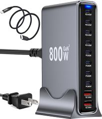  Trạm Sạc USB-C 800W GaN III Đa Cổng PD 140W 