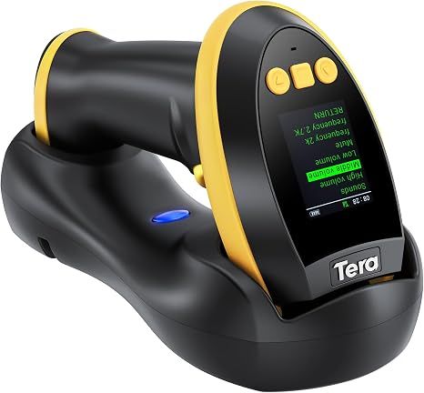 Máy Quét Mã Vạch Tera HW0009 2D Không Dây Có Màn Hình - Màu Vàng