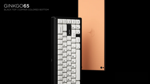 Ginkgo65 Keyboard - Black x Copper