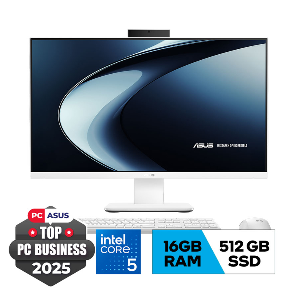 Máy tính để bàn All in one Asus V470VAK-WPE076W (Intel Core i5 13420H | 16GB | 512GB | 27 inch FHD | CAM/MIC | WF6E/BT/WL | KB&amp;M | Win 11 | Trắng)