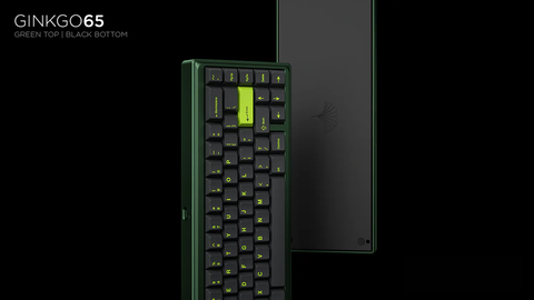 Ginkgo65 Keyboard - Green x Black