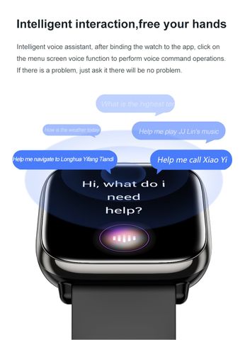 Huadai HD12 Smartwatch Black – Đồng Hồ Thông Minh Màn Hình Lớn AMOLED