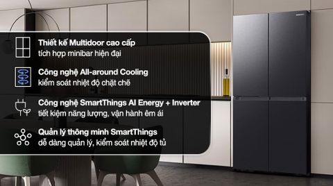 Tủ lạnh Samsung Inverter 648 lít Multi Door RF59C766FB1/SV