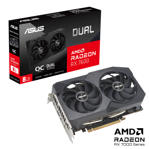 Card màn hình ASUS Dual Radeon RX 7600 V2 OC Edition 8GB GDDR6 (DUAL-RX7600-O8G-V2)
