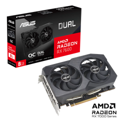  Card màn hình ASUS Dual Radeon RX 7600 V2 OC Edition 8GB GDDR6 (DUAL-RX7600-O8G-V2) 