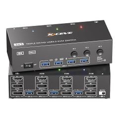  Bộ Chuyển Mạch KVM HDMI DisplayPort 3 Màn Hình 3 Máy Tính 