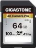 Thẻ Nhớ SD Gigastone 64GB 4K Pro UHS-I A1 V30 155MB/s