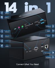  UtechSmart UCN3525-1: Docking Station 14-in-1 Cho M1/M2/Windows 