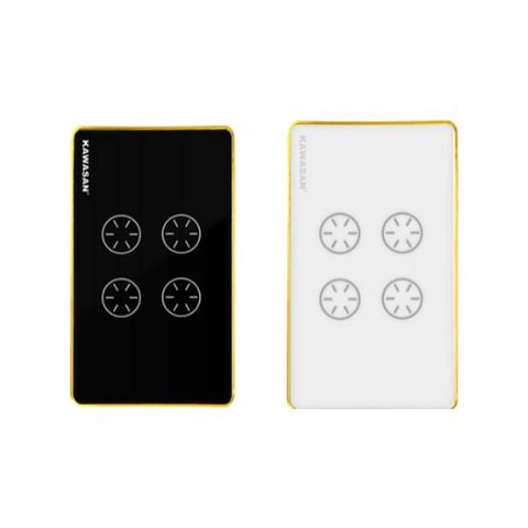 Công tắc cảm ứng 4 nút thông minh Wifi KAWA BLE-4N-T/D
