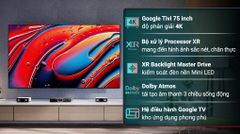  Google Tivi QLED Mini LED Sony AI 4K 75 inch K-75XR90 