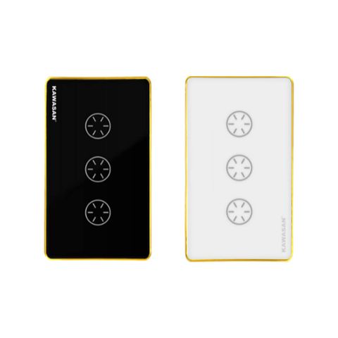 Công tắc cảm ứng 3 nút thông minh Wifi KAWA BLE-3N-T/D