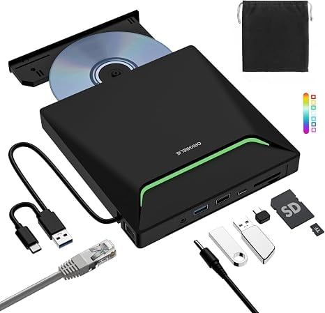 Ổ Đĩa CD/DVD Cool DVD Gắn Ngoài Tích Hợp Hub USB 3.0 Ethernet