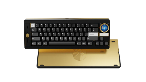 Freya Ultra Anodized Black Keyboard - Anodized Gold