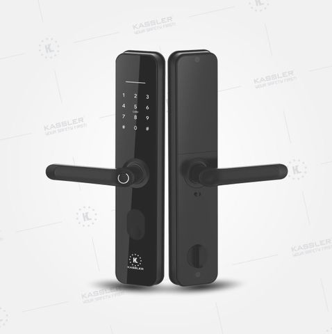 Khóa cửa gỗ vân tay Kassler KL-696 Black