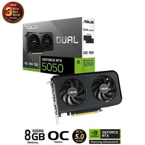 Card màn hình ASUS DUAL GeForce RTX 5050 8G OC GDDR6