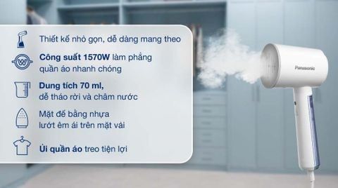 Bàn ủi hơi nước cầm tay Panasonic NI-GHD015WRA 1570W
