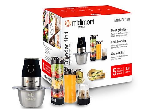 Máy xay sinh tố và thực phẩm đa năng Midimori MDMR-002