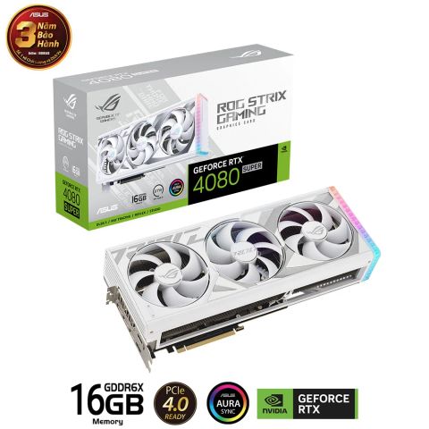 Card màn hình Asus ROG STRIX RTX 4080 SUPER-16G-WHITE