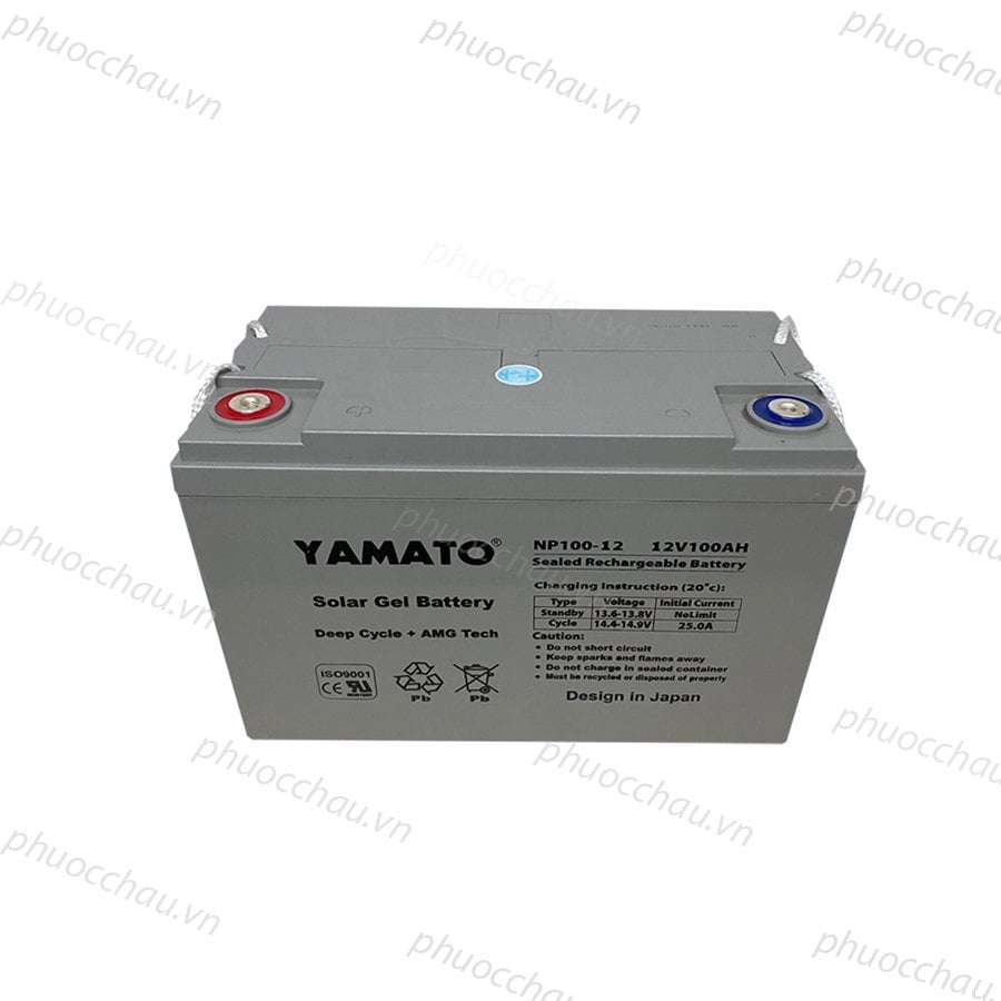 Ảnh minh họa Ắc Quy Xe Máy Điện YAMATO NP100-12 12V-100Ah, acquy dùng cho Xe Điện Golf, Năng Lượng Mặt Trời, Inverter 3