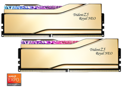  KIT Ram GSKILL Trident Z5 ROYAL NEO RGB Gold DDR5 96GB (48GB x 2) 6000MHz CL28 EXPO F5-6000J2836F48GX2-TR5NG ( Expo/ XMP ) 