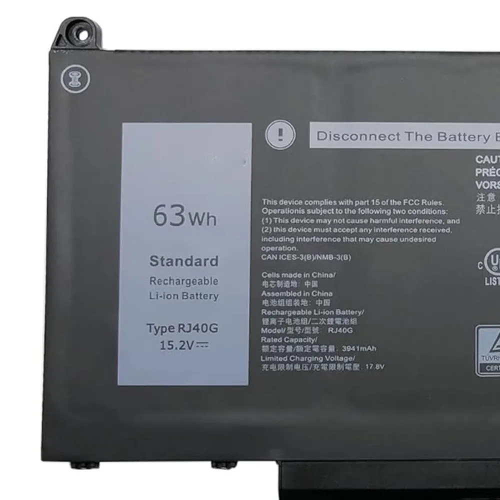 Ảnh minh họa Thay Pin Dell Latitude 5420 5520, Precision 3560 Series, 01K2CF 075X16 WY9DX 0WK3F1 0M3KCN, RJ40G Zin 1