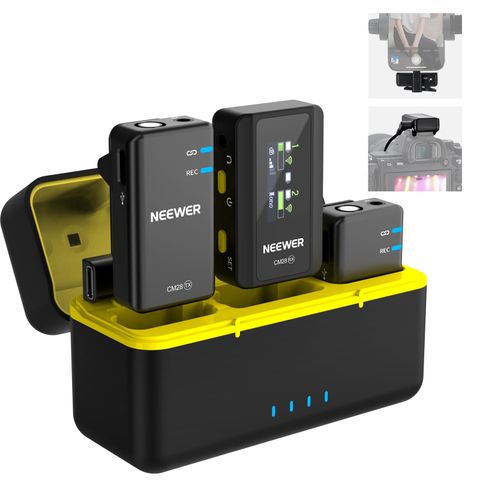 NEEWER CM28 micro không dây 2 mic, ghi âm dự phòng 4GB
