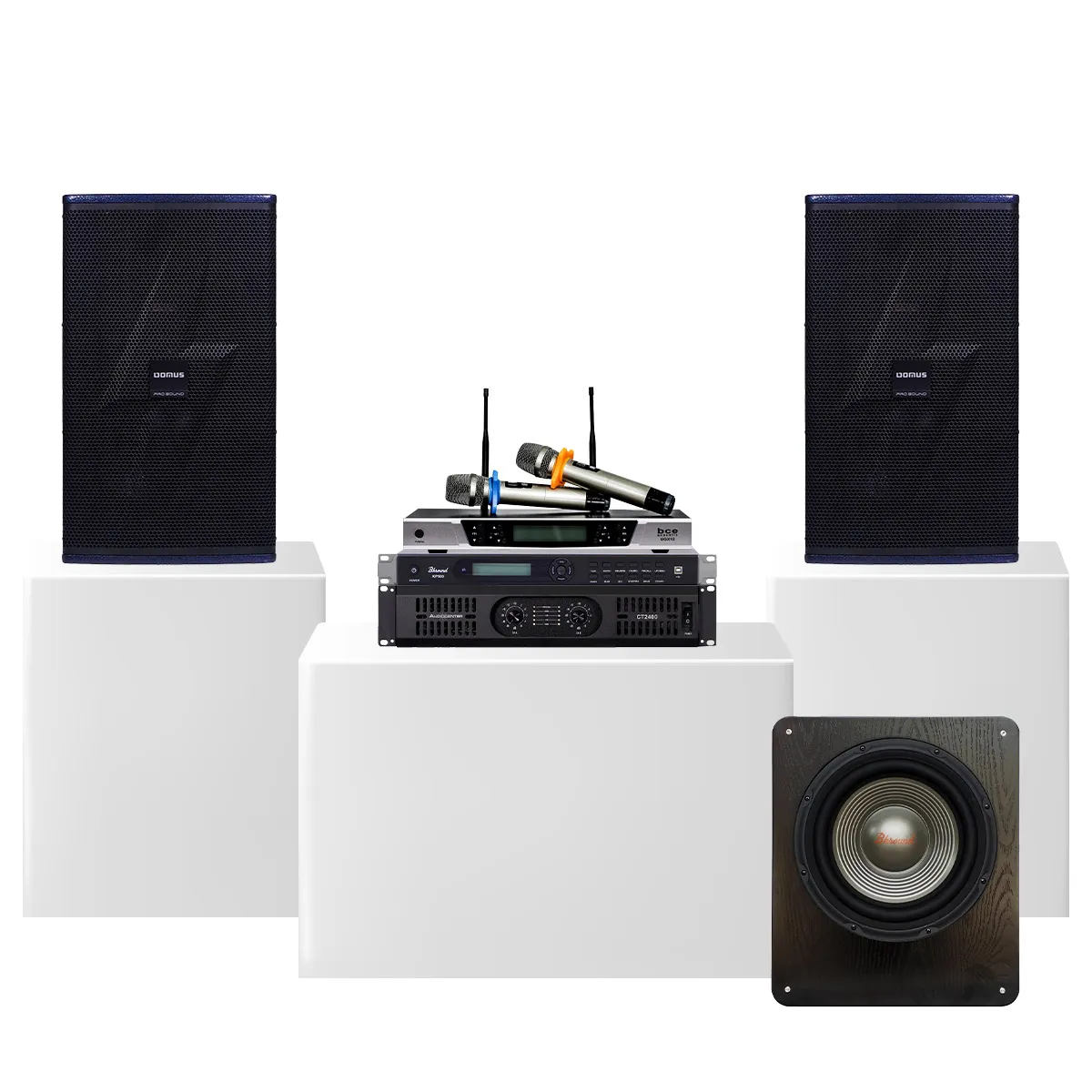 Ảnh minh họa Dàn karaoke gia đình Domus 25 (Domus DP6212 MAX, Audiocenter CT2400, Bksound KP500, Bksound SW612MKII, BCE UGX12) 2