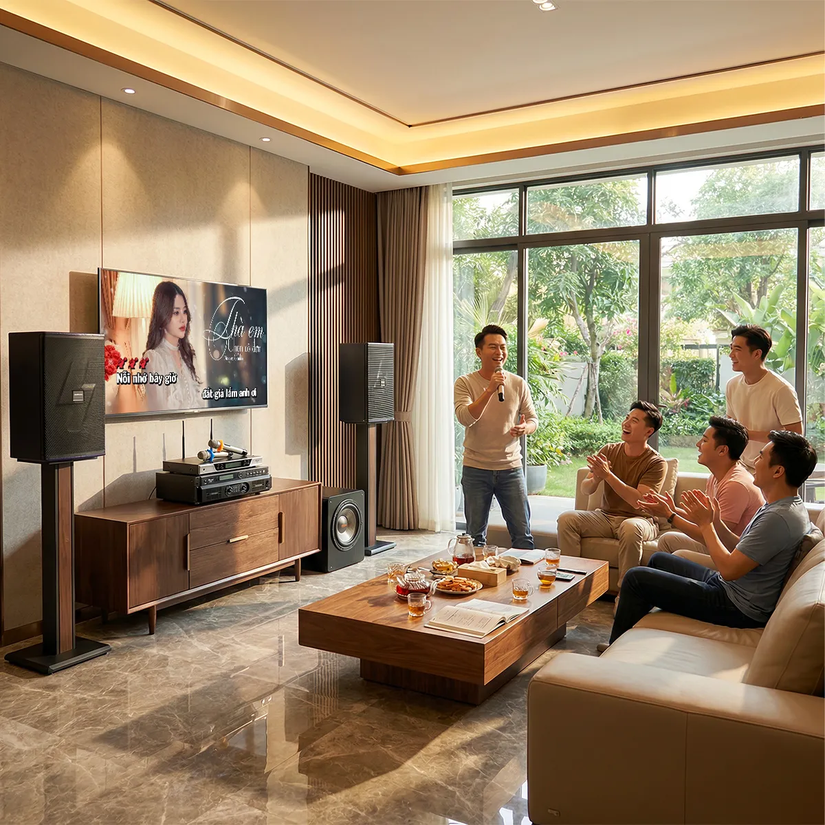 Ảnh minh họa Dàn karaoke gia đình Domus 25 (Domus DP6212 MAX, Audiocenter CT2400, Bksound KP500, Bksound SW612MKII, BCE UGX12) 3