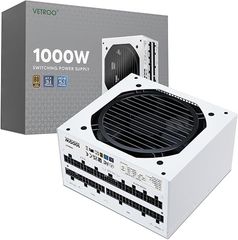  Nguồn Vetroo 1000W ATX 3.1 PCIe 5.1 Màu Trắng 
