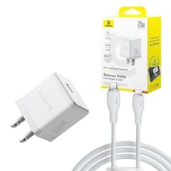  Bộ Sạc Baseus Palm 1C 20W | Combo Sạc Nhanh Siêu Nhỏ Cho iPhone & Android 