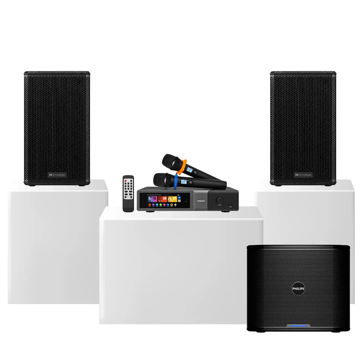 Ảnh minh họa Dàn karaoke gia đình dBTechnologies 22 (dBTechnologies LVX P10, Philips CSS2662/70/750W, Philips CSS2110/70) 3