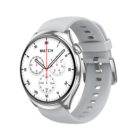 Huadai HD4 Silver Silicone – Smartwatch AMOLED 1.43″ Theo Dõi Sức Khỏe