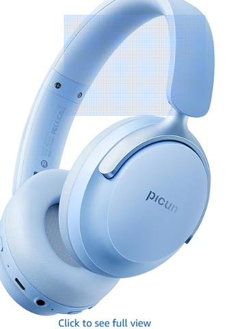 Tai nghe Picun NC60, chống ồn chủ động, Bluetooth 5.4, pin 80h, gập gọn, EQ tùy chỉnh, màu Lake Blue.