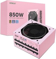  Nguồn Vetroo 850W ATX 3.1 Dual PCIe 5.1 Màu Hồng 