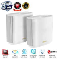  Bộ định tuyến MESH Asus ZenWiFi Router XT8 (W-2-PK), Chuẩn AX6600 ( 1 bộ 2 chiếc ) 